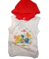 Preview: BOBOLI Mädchen Baby Tank-Top mit Kapuze SAVE THE SEA in weiss