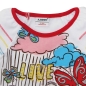 Preview: AJIDUO Mädchen T-Shirt LIVE LAUGH LOVE mit Strass-Steinen in weiss