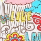Preview: AJIDUO Mädchen T-Shirt LIVE LAUGH LOVE mit Strass-Steinen in weiss