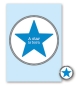 Preview: AMAZING IDEAS Geburtskarte mit Button - A Star Is Born in blau