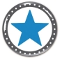 Preview: AMAZING IDEAS Geburtskarte mit Button - A Star Is Born in blau