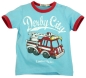 Preview: BONDI Jungen T-Shirt DERBY CITY mit Feuerwehrauto in türkis