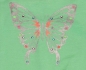 Preview: MIM-PI Mädchen Jersey-Kleid HAPPY mit Schmetterling in grün-melange