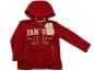 Preview: EBOUND - Jungen Fleece-Jacke 1984 mit Kapuze in rot
