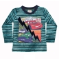 Preview: AJIDUO Jungen Batik-Shirt Langarm DRIFT AUTOS in türkis