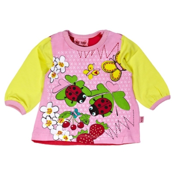 ME TOO Baby Mädchen Shirt Langarm AURORA in rose-gelb