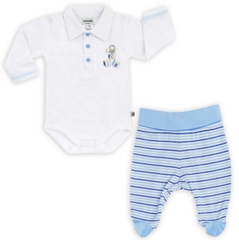 JACKY Baby Jungen Body-Hemd mit Schlupfhose ABC FRIENDS in blau