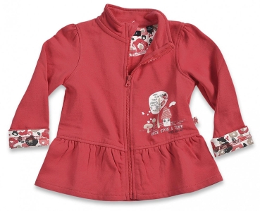 BLUE SEVEN Baby Mädchen Sweatjacke WOODLAND in hochrot