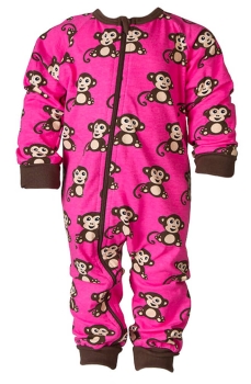 JNY Colourful Kids Baby Mädchen Overall Strampler MONKEY in pink