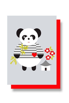 OLIVE MOSS Geschenkkarte PERRY THE PANDA