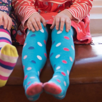 PICCALILLY Baby Mädchen Strumpfhose POLKA DOT in blau