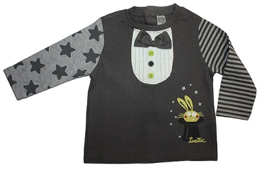 TUC TUC Baby Jungen Langarm-Shirt Smokinghemd MAGIC SHOP in grau