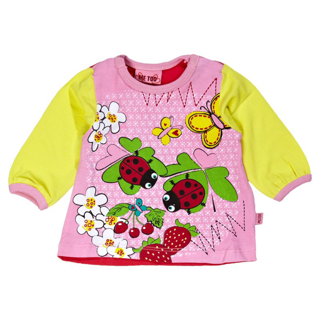 ME TOO ♥ Baby Mädchen Shirt Langarm rose gelb pink Gr 56 62 68 74 