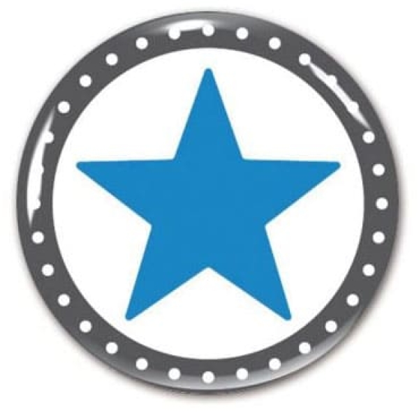 AMAZING IDEAS Geburtskarte mit Button - A Star Is Born in blau
