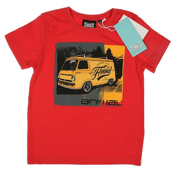 ANIMAL Jungen T-Shirt BUS in rot