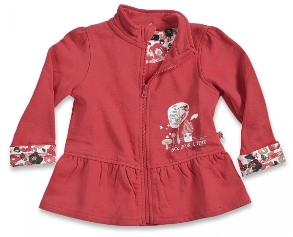 BLUE SEVEN Baby Mädchen Sweatjacke WOODLAND in hochrot