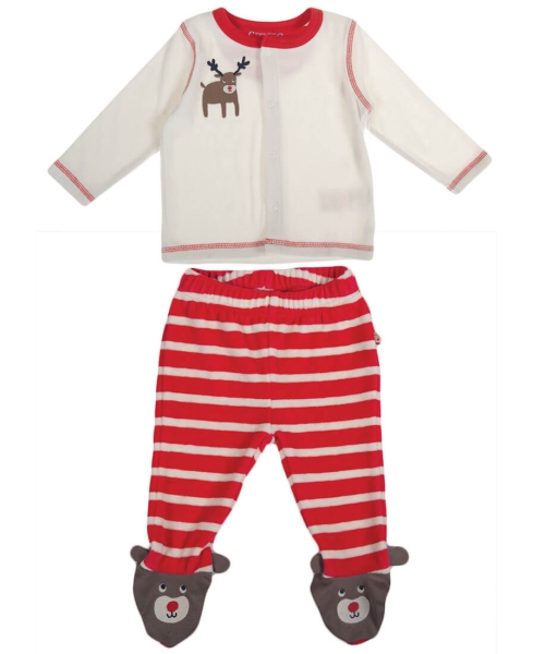 FRUGI Baby-Zweiteiler ELCH Toasty Toes Outfit