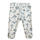 JOHA - Hose mit Fuß aus Merinowolle FOREST in Blau