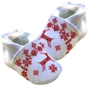 SOFT TOUCH - Baby Schuhe mit Norwegermuster in weiss
