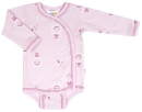 JOHA - Wickel-Langarm-Body INUIT aus Wolle und Bio-Baumwolle in rosa